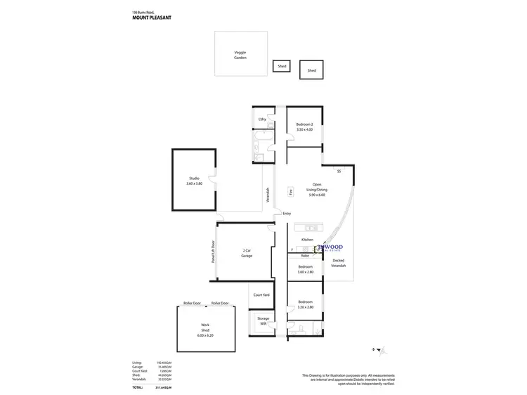 Floorplan of Homely rural property listing, 136 Burns Road, Mount Pleasant SA 5235
