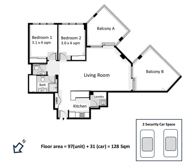 Floorplan of Homely apartment listing, 98/156-164 Chalmers Street, Surry Hills NSW 2010