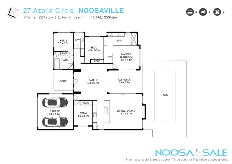 Floorplan of Homely house listing, 27 Azolla Circle, Noosaville QLD 4566