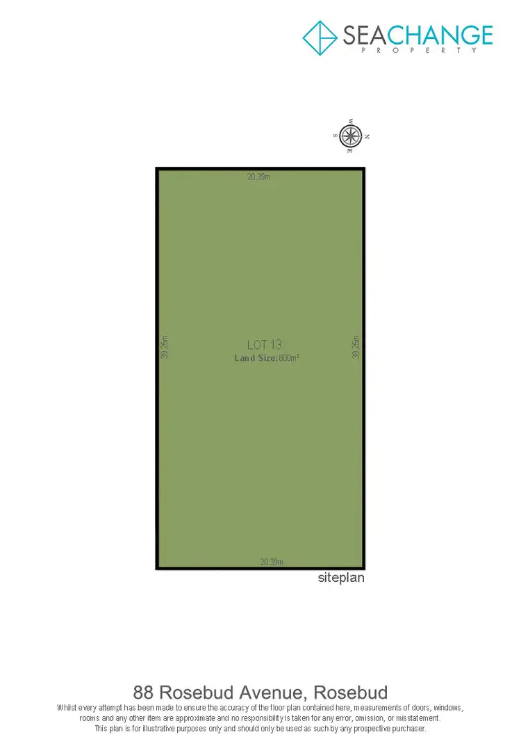 Floorplan of Homely land listing, 88 Rosebud Avenue, Rosebud VIC 3939