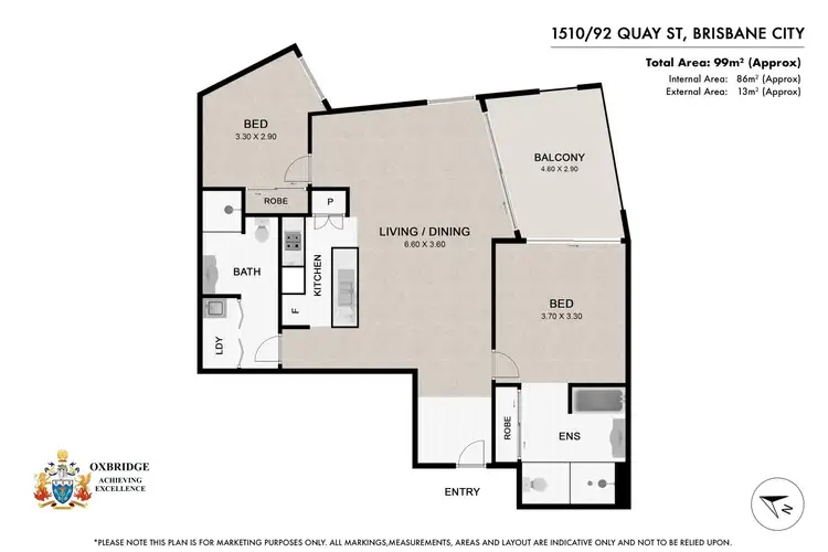 Floorplan of Homely unit listing, 1510/100 Quay Street, Brisbane City QLD 4000