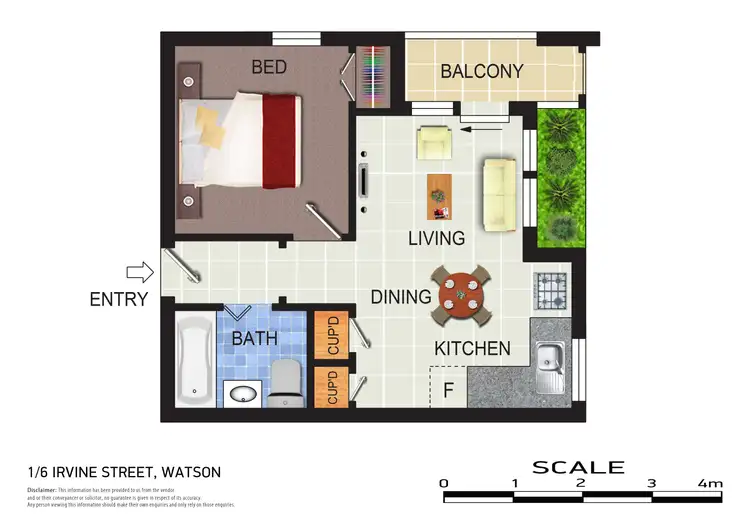 Floorplan of Homely unit listing, 1/6 Irvine Street, Watson ACT 2602