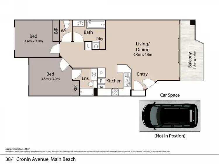 Floorplan of Homely unit listing, 38/1 Cronin Avenue, Main Beach QLD 4217
