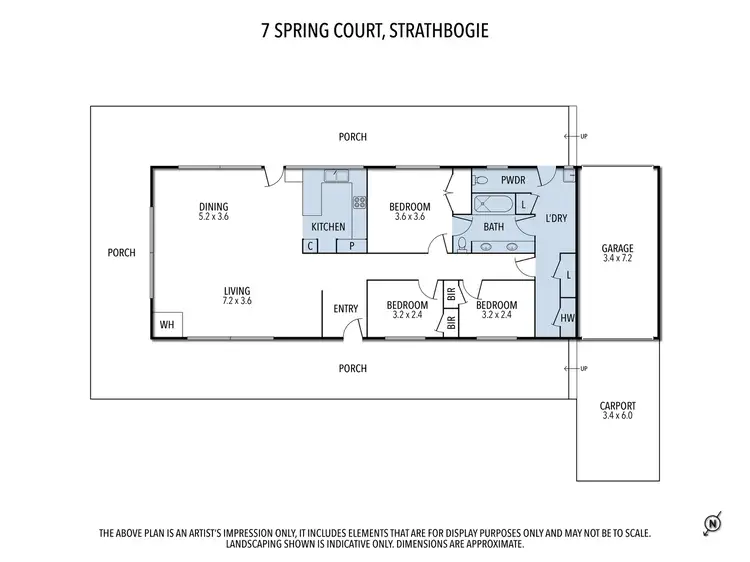 Floorplan of Homely house listing, 7 Spring Court, Strathbogie VIC 3666