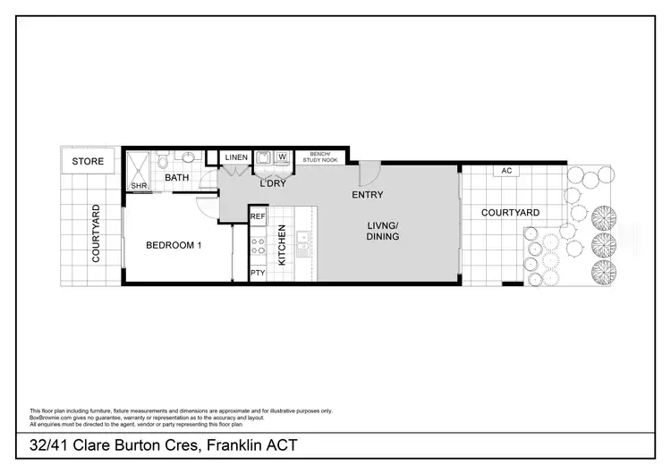 Floorplan of Homely apartment listing, 32/41 Clare Burton Crescent, Franklin ACT 2913