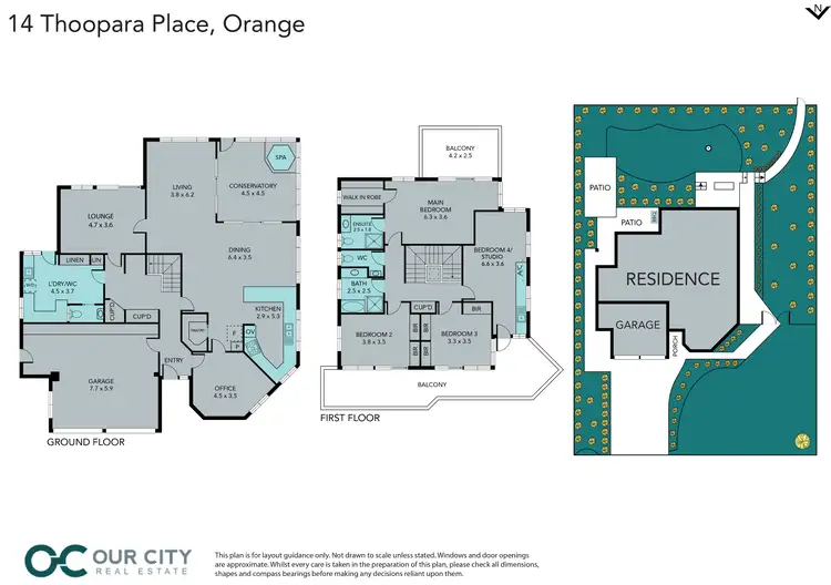 Floorplan of Homely house listing, 14 Thoopara Place, Orange NSW 2800