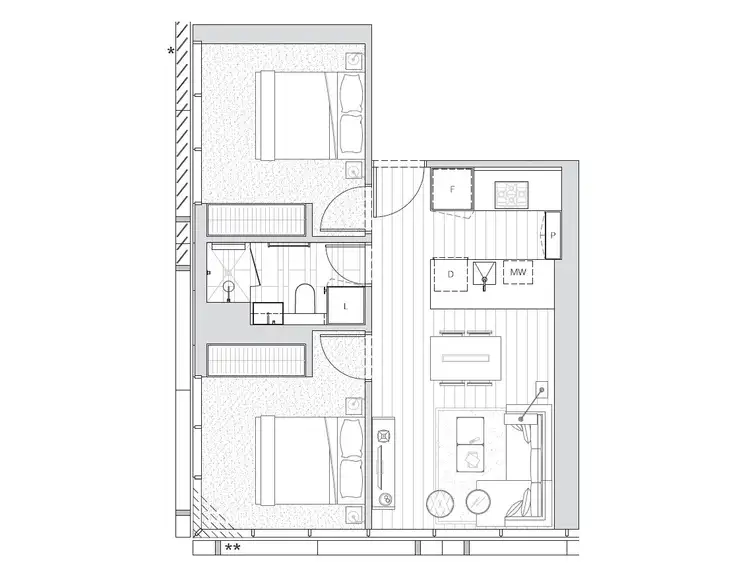 Floorplan of Homely apartment listing, 2105/60 A'Beckett Street, Melbourne VIC 3000