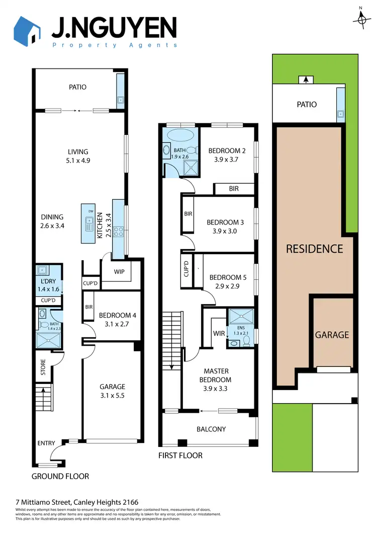 Floorplan of Homely semi-detached listing, 7 Mittiamo Street, Canley Heights NSW 2166
