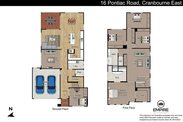 Floorplan of Homely house listing, 16 Pontiac Road, Cranbourne East VIC 3977