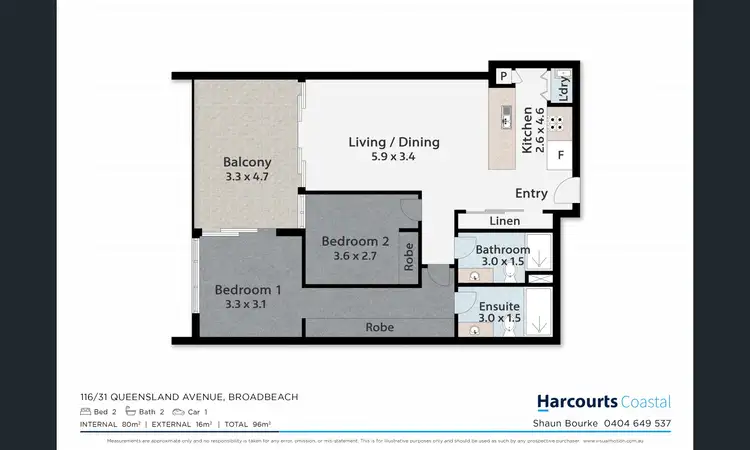 Floorplan of Homely apartment listing, 116/31 Queensland Avenue, Broadbeach QLD 4218