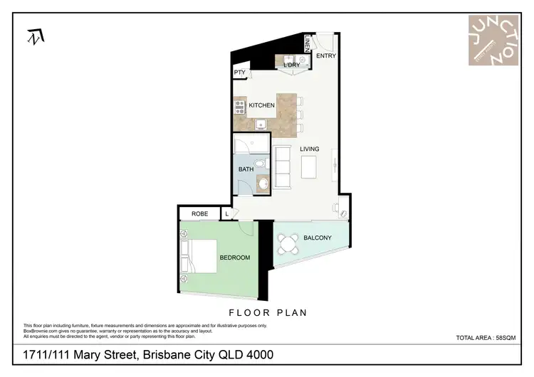 Floorplan of Homely unit listing, 1711/111 Mary Street, Brisbane City QLD 4000