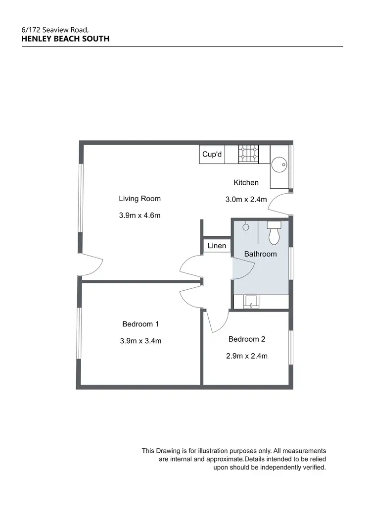 Floorplan of Homely unit listing, 6/172 SEAVIEW ROAD, Henley Beach South SA 5022