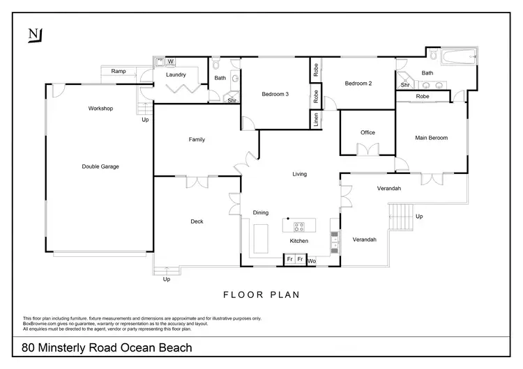 Floorplan of Homely house listing, 80 Minsterly Road, Ocean Beach WA 6333
