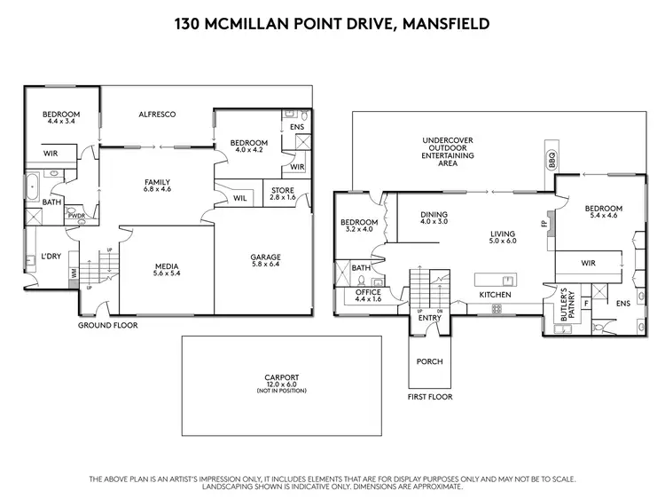 Floorplan of Homely rural property listing, 130 McMillan Point Drive, Mansfield VIC 3722