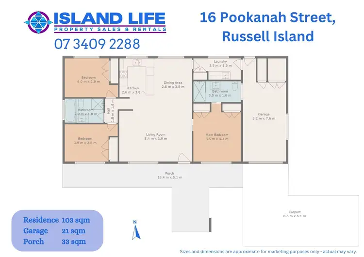 Floorplan of Homely house listing, 16 Pookanah Street, Russell Island QLD 4184