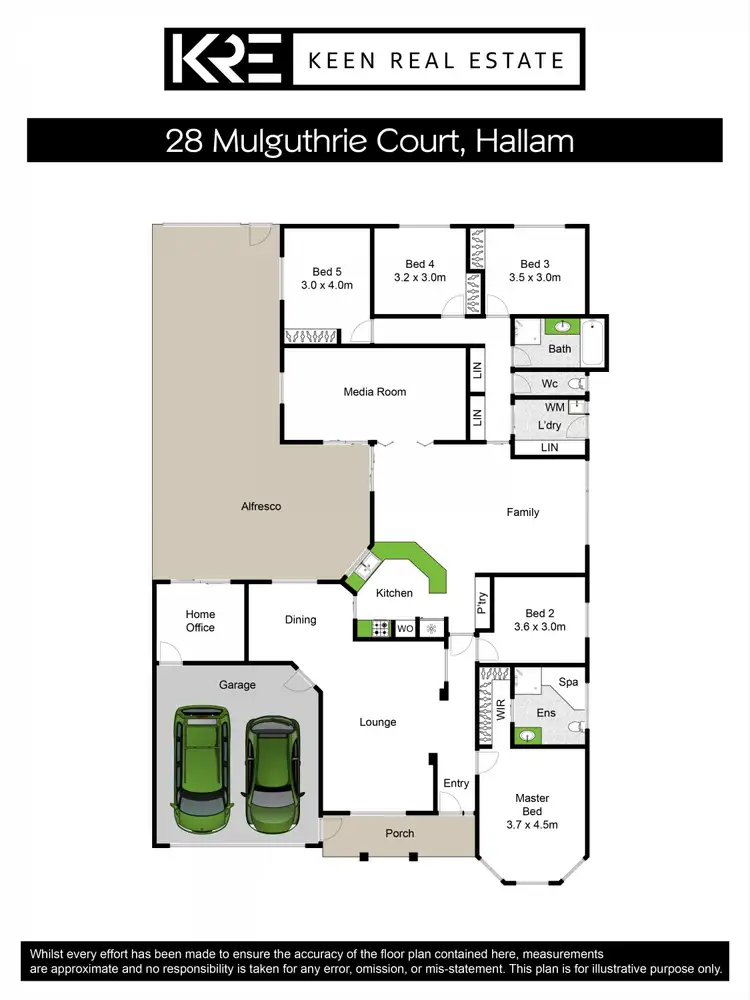 Floorplan of Homely house listing, 28 Mulguthrie Crt, Hallam VIC 3803