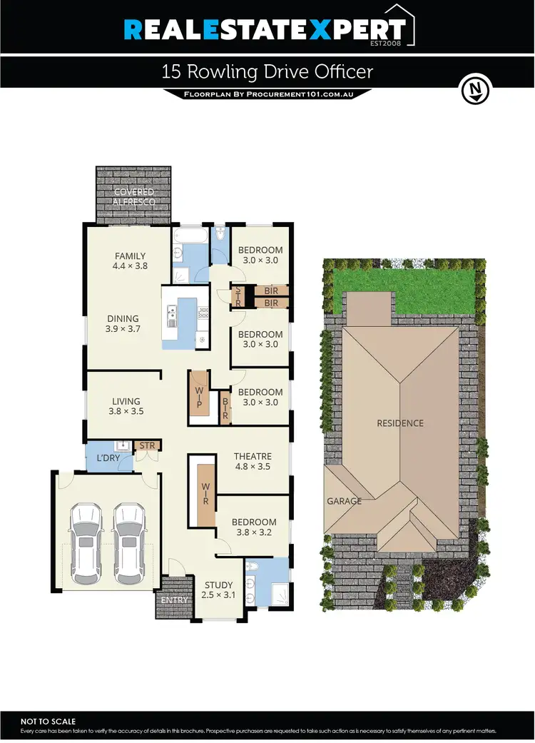 Floorplan of Homely house listing, 15 Rowling Drive, Officer VIC 3809