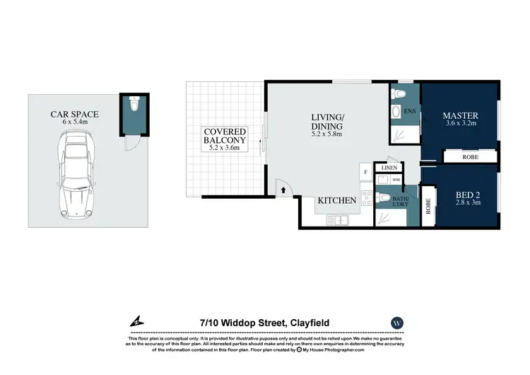 Floorplan of Homely unit listing, 7/10 Widdop Street, Clayfield QLD 4011