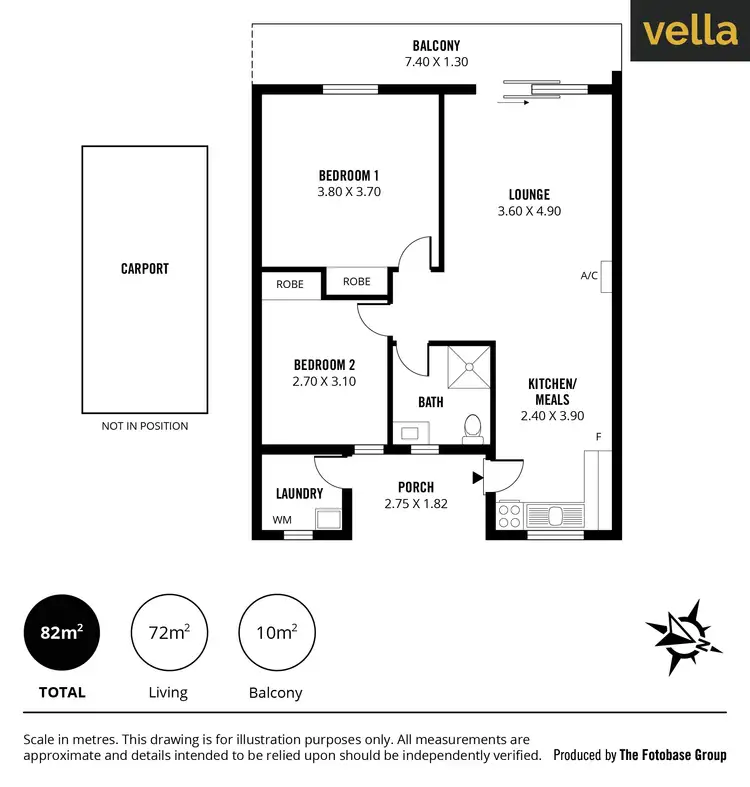 Floorplan of Homely apartment listing, 9/4 Loch Street, Stepney SA 5069
