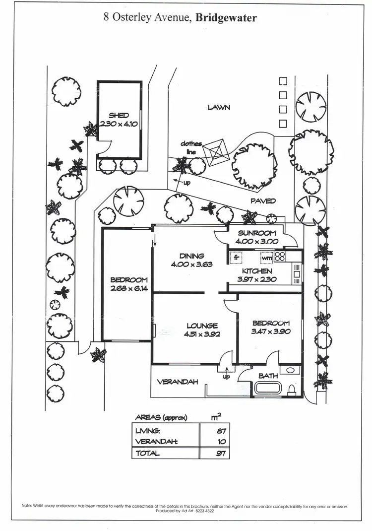 Floorplan of Homely house listing, 8 Osterley Ave, Bridgewater SA 5155