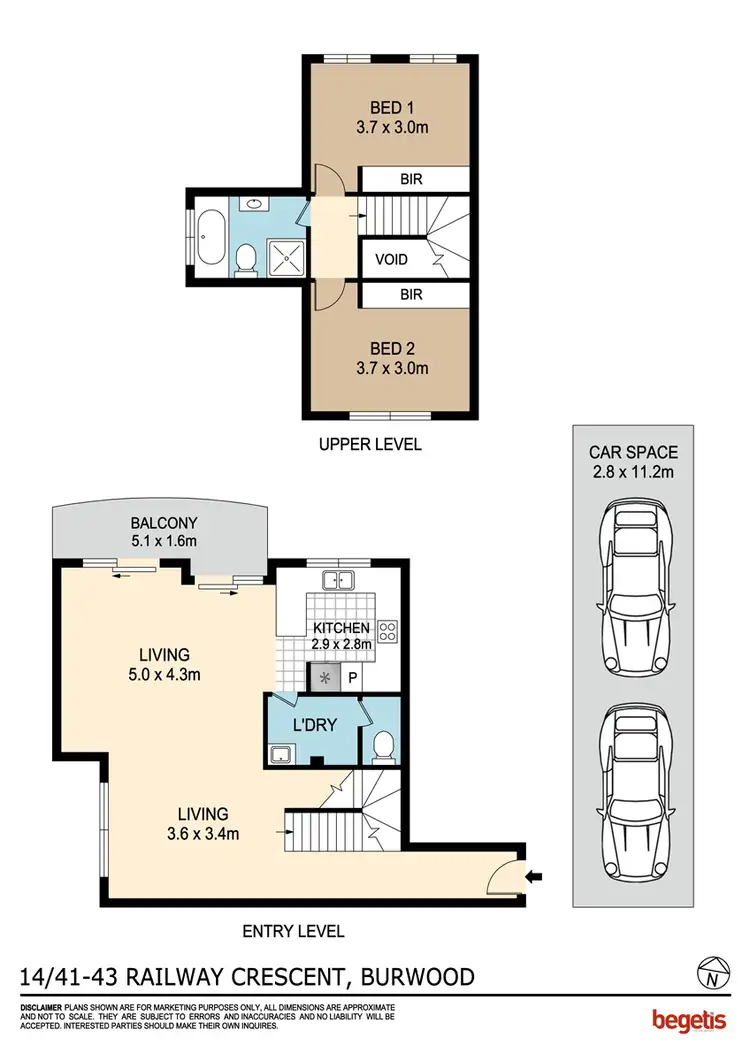 Floorplan of Homely apartment listing, 14/41-43 Railway Crescent, Burwood NSW 2134