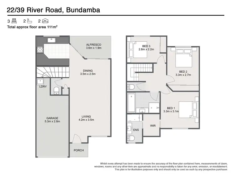 Floorplan of Homely townhouse listing, 22/39 RIVER ROAD, Bundamba QLD 4304