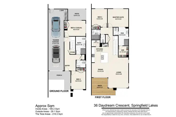 Floorplan of Homely terrace listing, 36 Daydream Crescent, Springfield Lakes QLD 4300