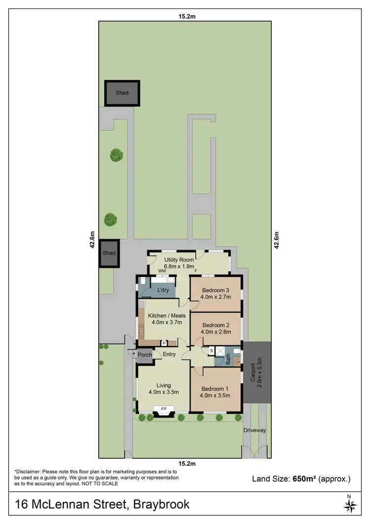Floorplan of Homely house listing, 16 MCLENNAN, Braybrook VIC 3019