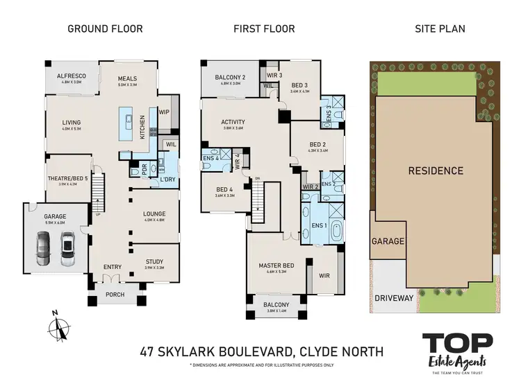 Floorplan of Homely house listing, 47 Skylark Bvd, Clyde North VIC 3978