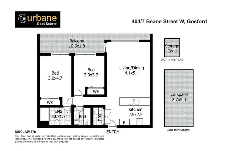 Floorplan of Homely apartment listing, 404/7-9 Beane Street West, Gosford NSW 2250