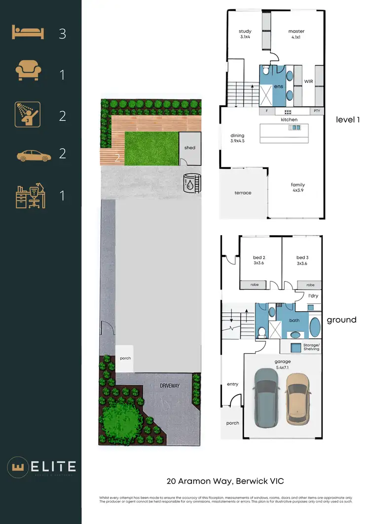 Floorplan of Homely house listing, 20 Aramon Way, Berwick VIC 3806