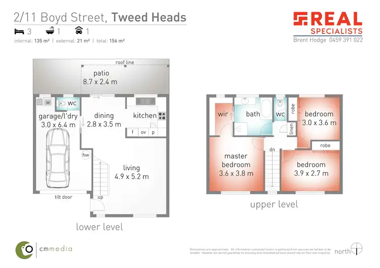 Floorplan of Homely townhouse listing, 2/11 Boyd Street, Tweed Heads NSW 2485