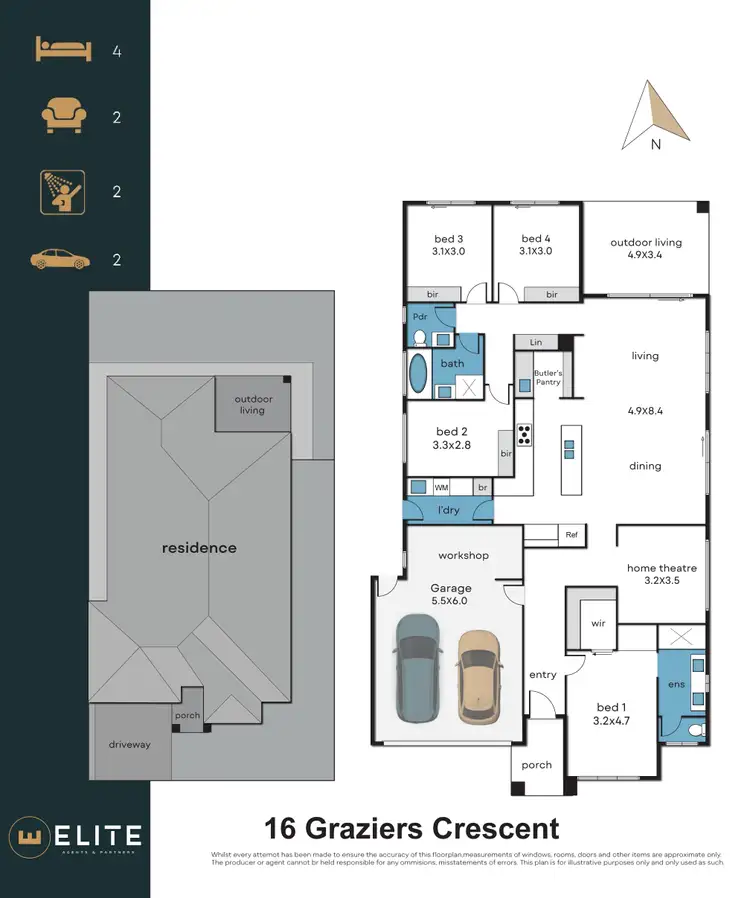 Floorplan of Homely house listing, 16 Graziers Crescent, Clyde North VIC 3978