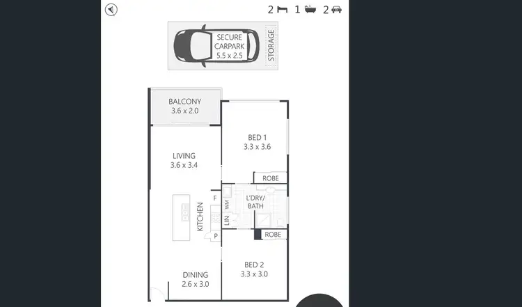 Floorplan of Homely apartment listing, 53/46 Regatta Blvd, Birtinya QLD 4575