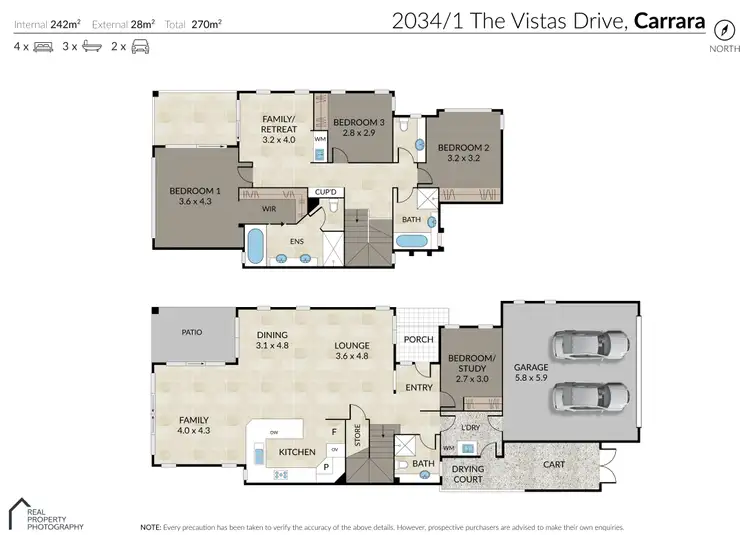 Floorplan of Homely house listing, 2034/1 The Vistas Drive, Carrara QLD 4211