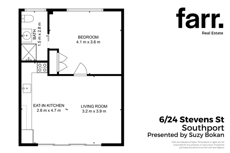 Floorplan of Homely apartment listing, 6/24 STEVENS STREET, Southport QLD 4215