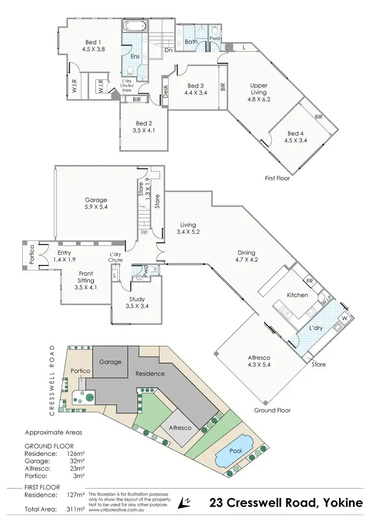Floorplan of Homely house listing, 23 Cresswell Road, Yokine WA 6060
