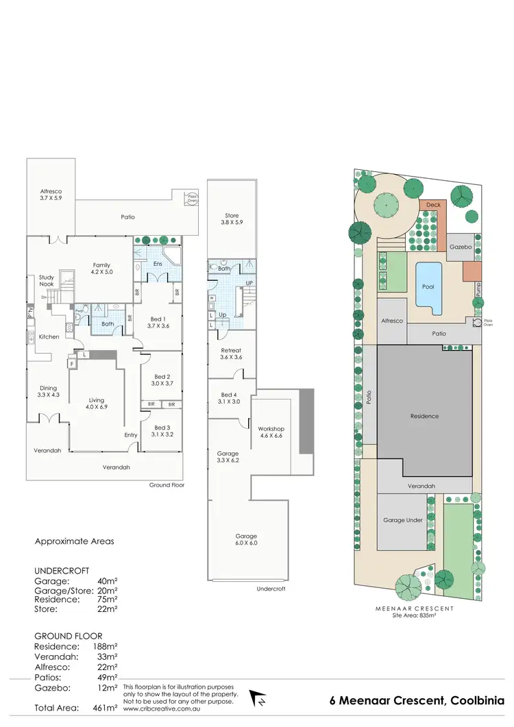 Floorplan of Homely house listing, 6 Meenaar Crescent, Coolbinia WA 6050