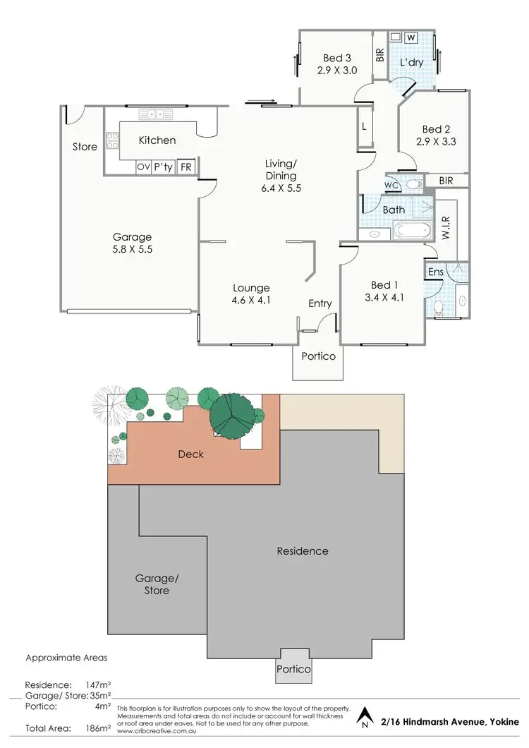 Floorplan of Homely villa listing, 2/16 Hindmarsh Avenue, Yokine WA 6060