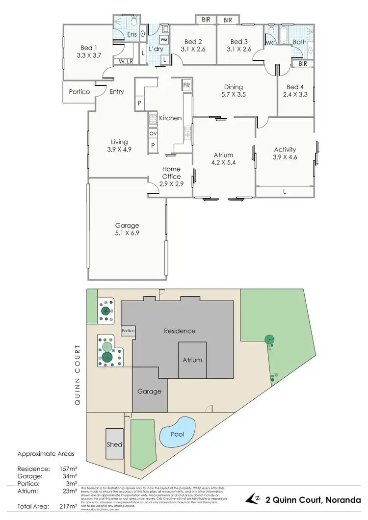 Floorplan of Homely house listing, 2 Quinn Court, Noranda WA 6062