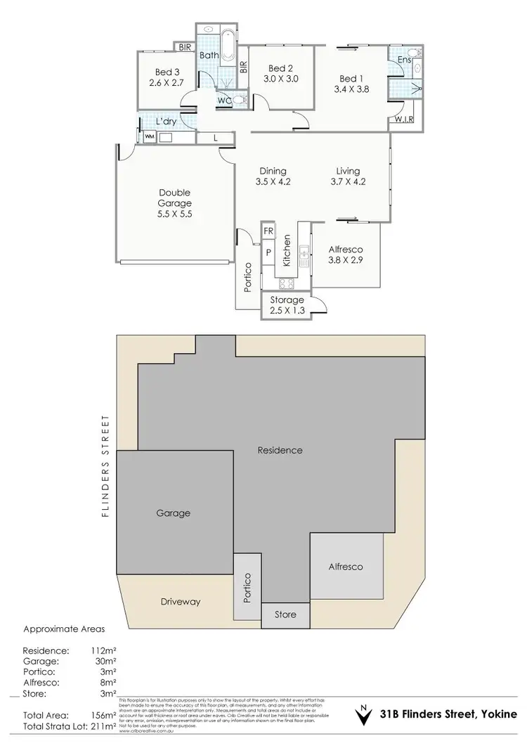 Floorplan of Homely villa listing, 31B Flinders Street, Yokine WA 6060