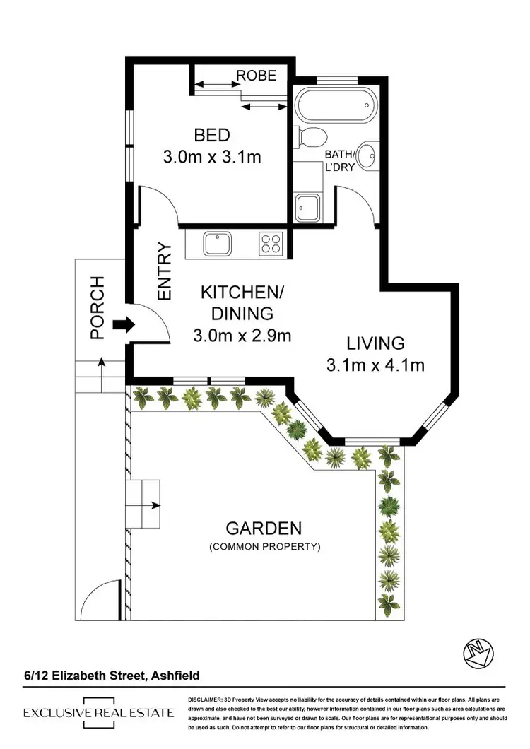 Floorplan of Homely apartment listing, 6/12 Elizabeth Street, Ashfield NSW 2131