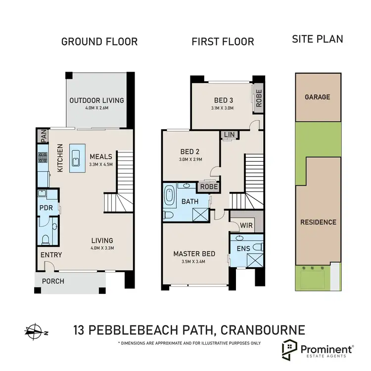 Floorplan of Homely townhouse listing, 13 Pebblebeach Path, Cranbourne VIC 3977