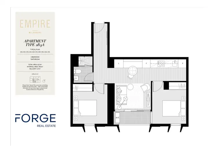 Floorplan of Homely apartment listing, 4105/81 A'Beckett Street, Melbourne VIC 3000