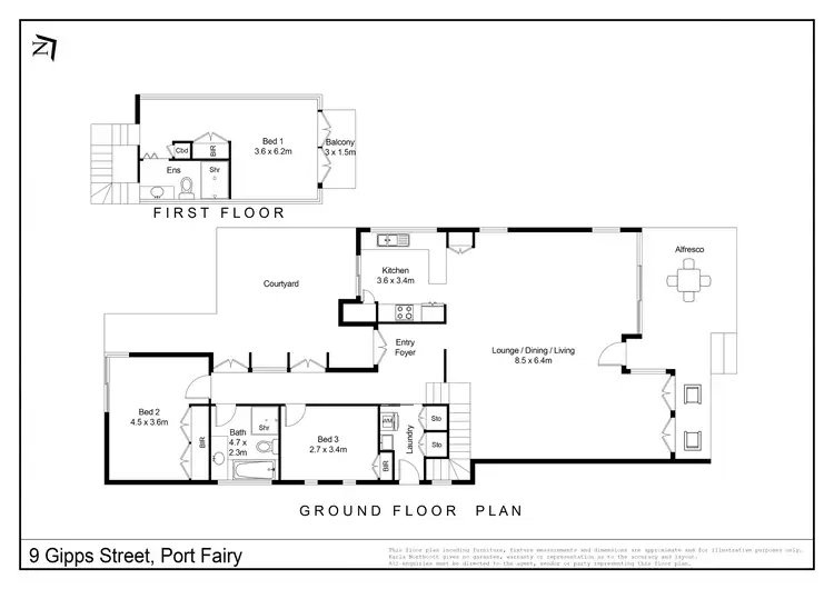 Floorplan of Homely house listing, 9 Gipps Street, Port Fairy VIC 3284