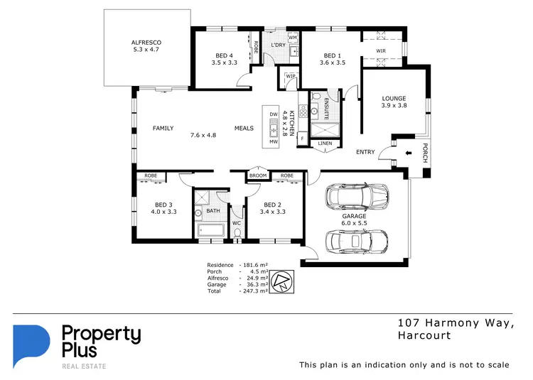 Floorplan of Homely house listing, 107 Harmony Way, Harcourt VIC 3453