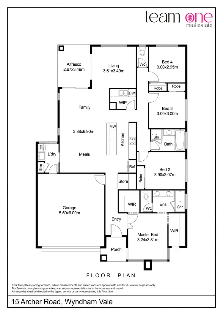Floorplan of Homely house listing, 15 Archer Road, Wyndham Vale VIC 3024