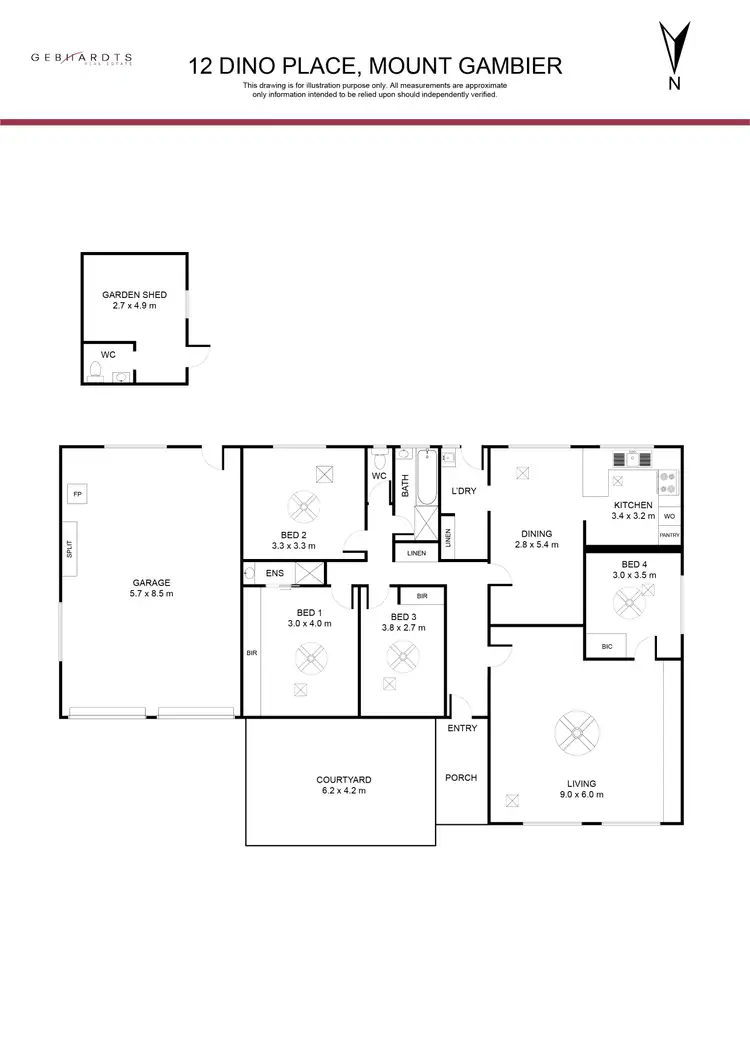 Floorplan of Homely house listing, 12 Dino Place, Mount Gambier SA 5290