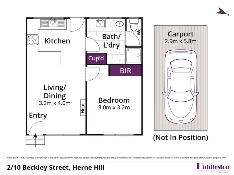Floorplan of Homely unit listing, 2/10 Beckley Street, Herne Hill VIC 3218