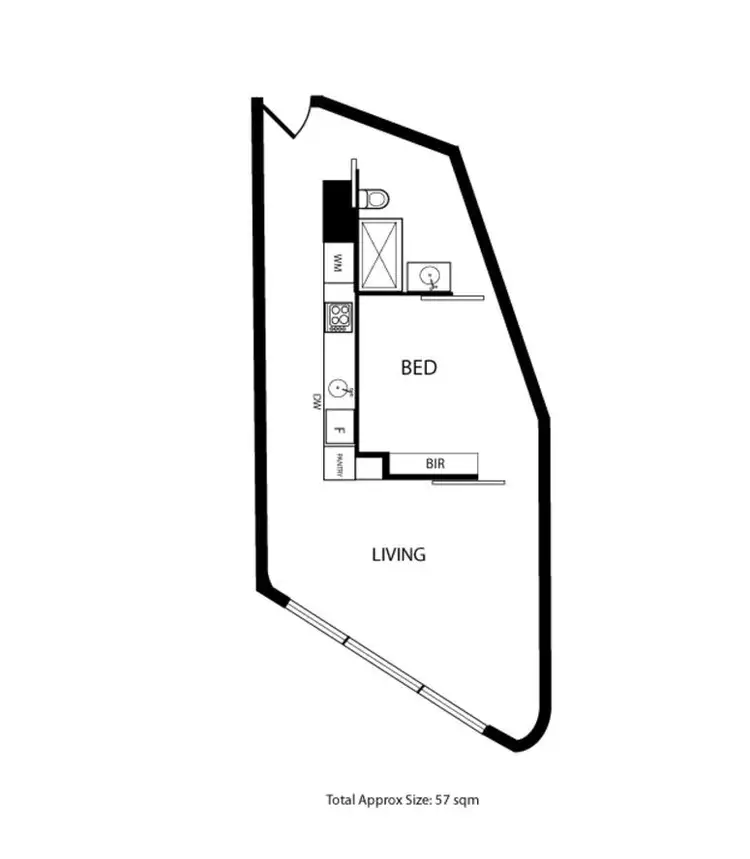 Floorplan of Homely apartment listing, 616/300 Swanston Street, Melbourne VIC 3000